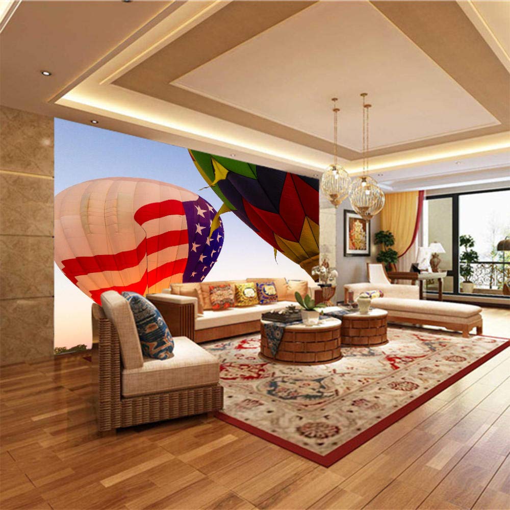 Fotomurales Autoadhesivo globo aerostático 200x140cm Decoración de Pared decorativos Murales moderna de Papel Pintado Sala Living Oficina Dormitorio