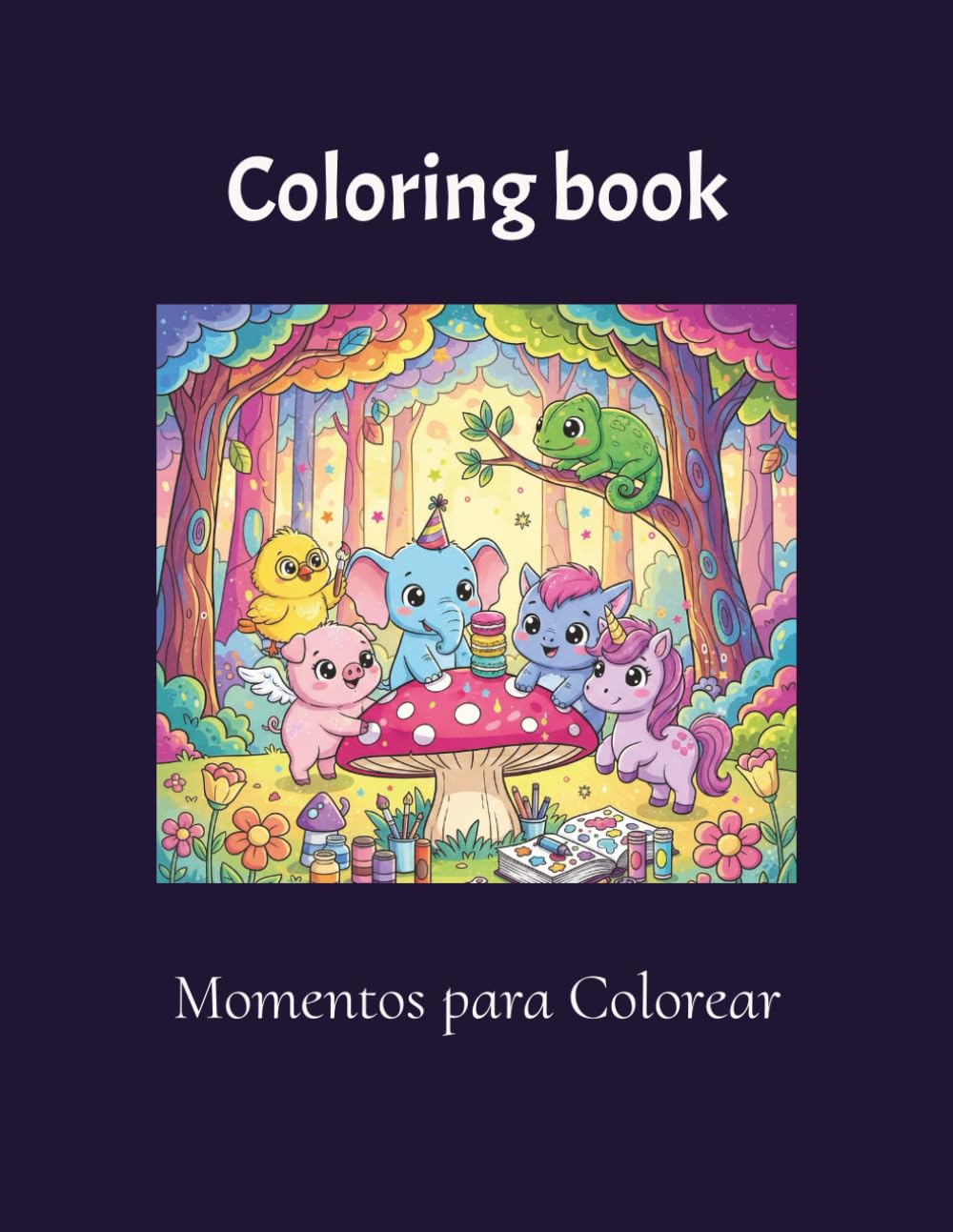 Dibujos Lindos para Colorear: Libro para colorear fácil y divertido