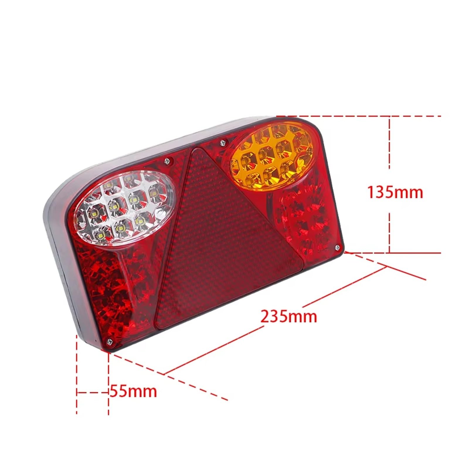 Pilotos Traseros Luz Trasera LED 12 V para Coche Camión Luz Freno Señal Giro Indicador Furgoneta Camión Remolque Marcha Atrás Luces Traseras