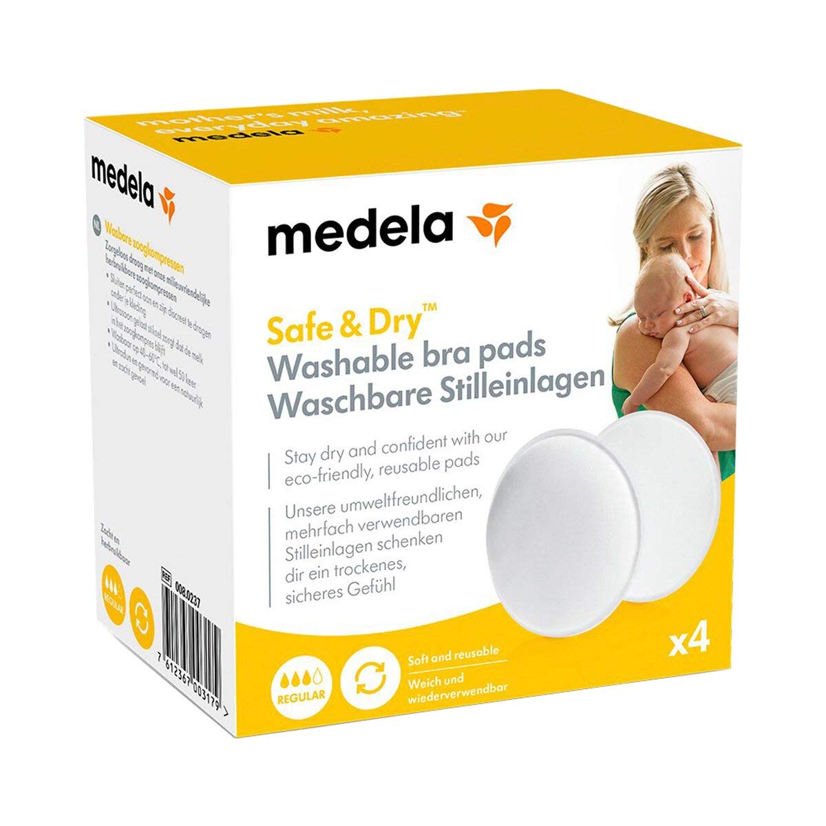 Medela 4 coppette assorbilatte lavabili 0080237