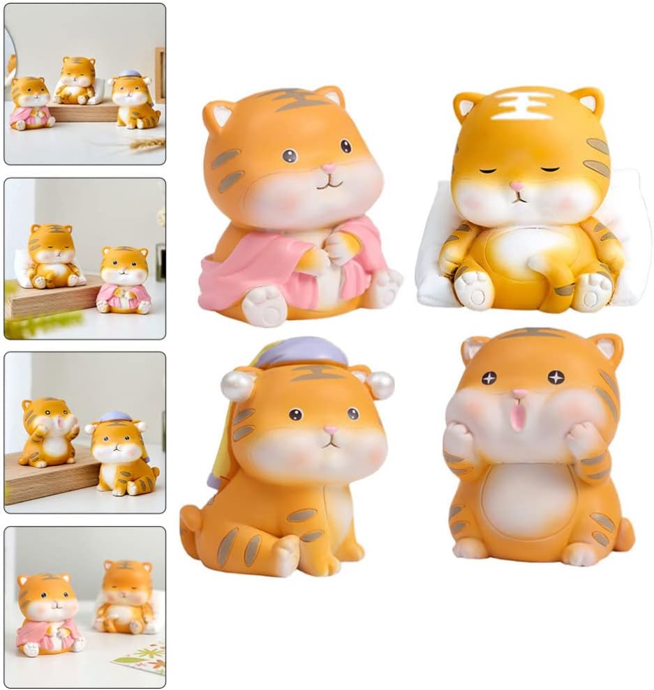 22春夏新作 中国の新年タイガー置物 4ピースミニチュアタイガー像タイガー飾り中国の黄道帯の動物のための宝石の動物キャッケーカーの家の車の デスクトップの装飾 Camping U Monte Cintu Com 22春夏新作 中国の新年タイガー置物 4ピースミニチュアタイガー像タイガー飾り中国の黄道帯の動物のための宝石の動物キャッケーカーの家の車の デスクトップの装飾 Camping U Monte Cintu Com