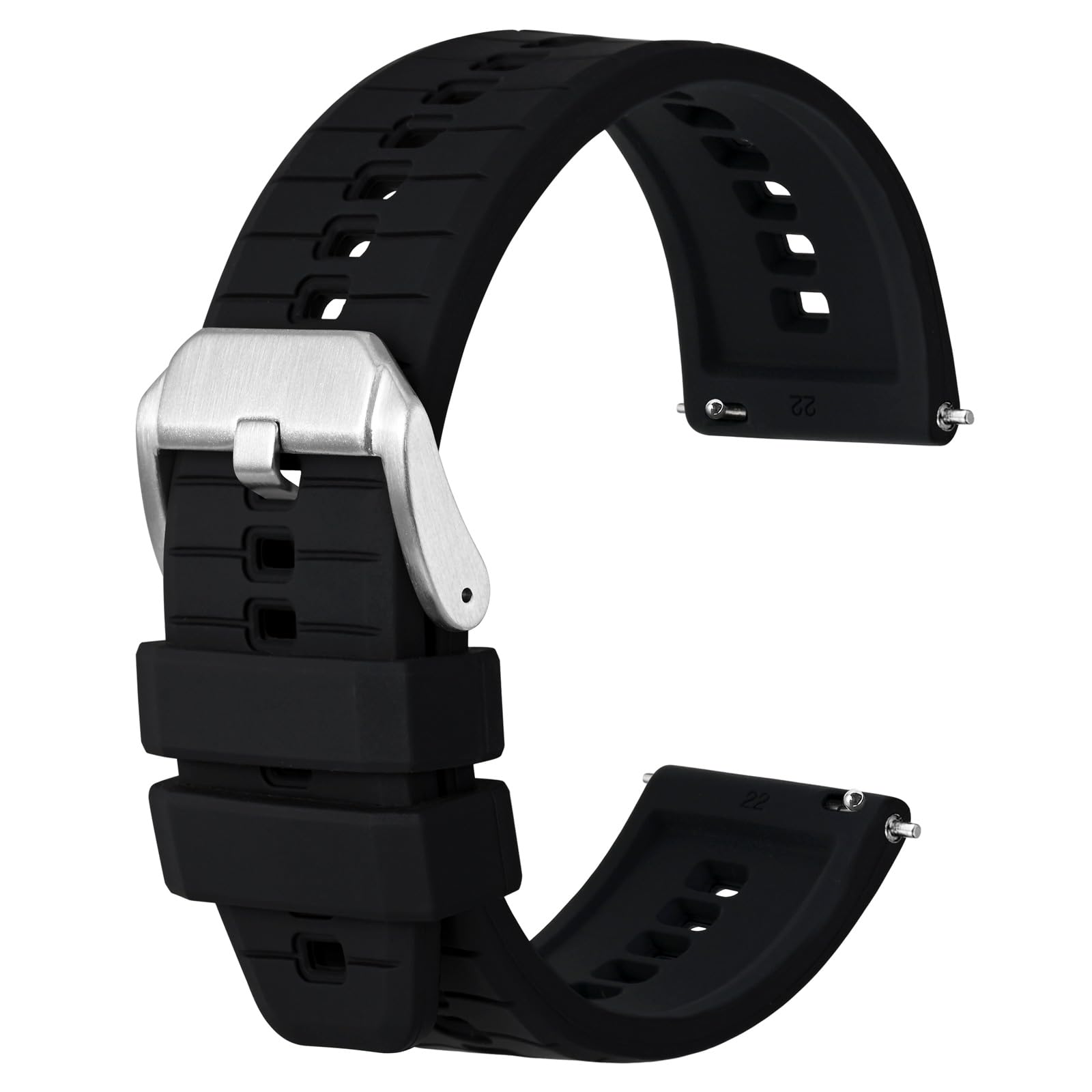 ANBEER Silikon Uhrenarmbänder, 18mm 20mm 22mm 24mm Schnellspanner Kautschuk Uhrenarmband für Männer Frauen weichen Ersatz, 8 Farben zur Auswahl