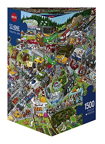 Preisvergleich Produktbild Heye 29698 - Dreieckspuzzle, Christoph Schöne Traffic Jam, 1500 Teile
