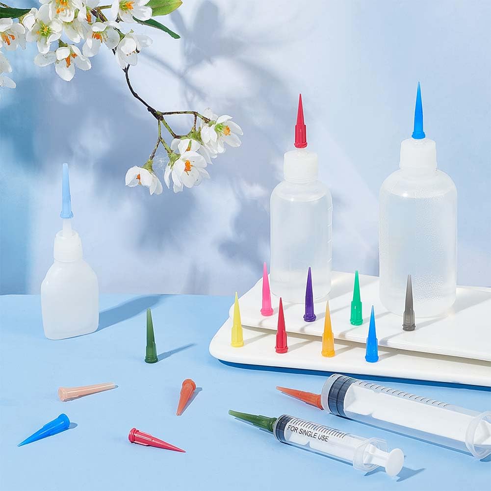 BENECREAT 120Pcs Blunt Plastic Tapered Tip Plastic Dispensing Needle Tips with 12 Mixed Size for Refilling Glue Fluid Precisely (12GA/13GA/14GA/ 15GA/16GA/18GA/ 20GA/21GA/22GA/ 23GA/25GA/27GA) — Amazon image 5