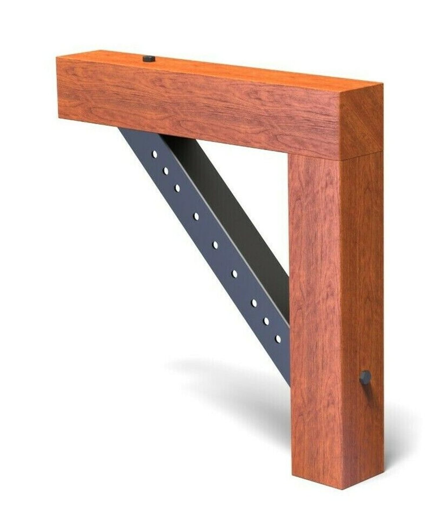 1 Stück in Profi-Qualität 4 mm Dicke Schwerlast Balkenverbinder, Holzverbinder, Eckenverbinder, Winkelverbinder, Pfostenverbinder, Profilverbinder schwarz (B: 160)