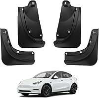 Vista 14 de BASENOR 2017-2023 Tesla Model 3 solapas de barro protectores contra salpicaduras guardabarros (diseño patentado) sin perforación sin cinta