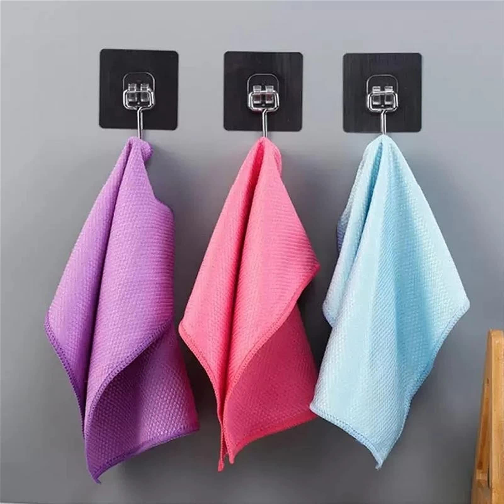 5/10 unids Escala de pescado Pulido de microfibra Paño de limpieza suave Microfibra Limpieza Toalla de vidrio absorbible (Color : Large, Specification : 10pcs)
