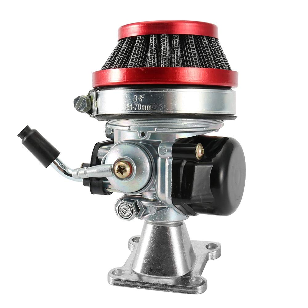 GOOFIT Rouge Démarreur Aluminium Pédales De Démarrage Filtre à Air Carburateur D'embrayagede 6T Vitesses Chaîne Cylinder Kit 47cc 49cc 2