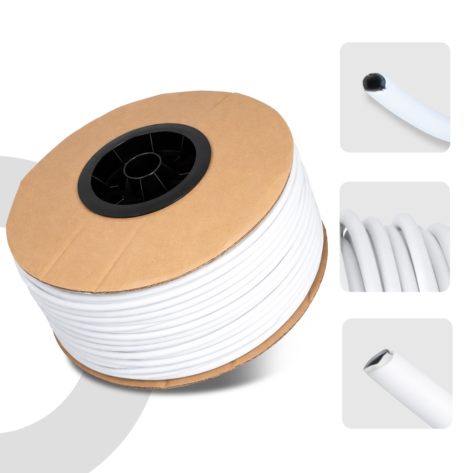 Instalguru Tubo PE 7 mm x 200 m Tubazione Polietilene Irrigazione Giardino Ala Gocciolante Linea Alimentazione Acqua Bianca Impianto Aspersione Microirrigazione Tubo Flessibile