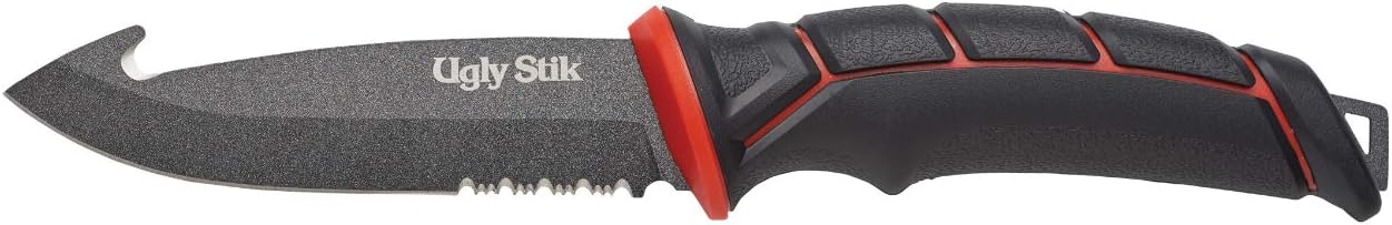 Tools Gut Hook Bait Fishing Knife, Black