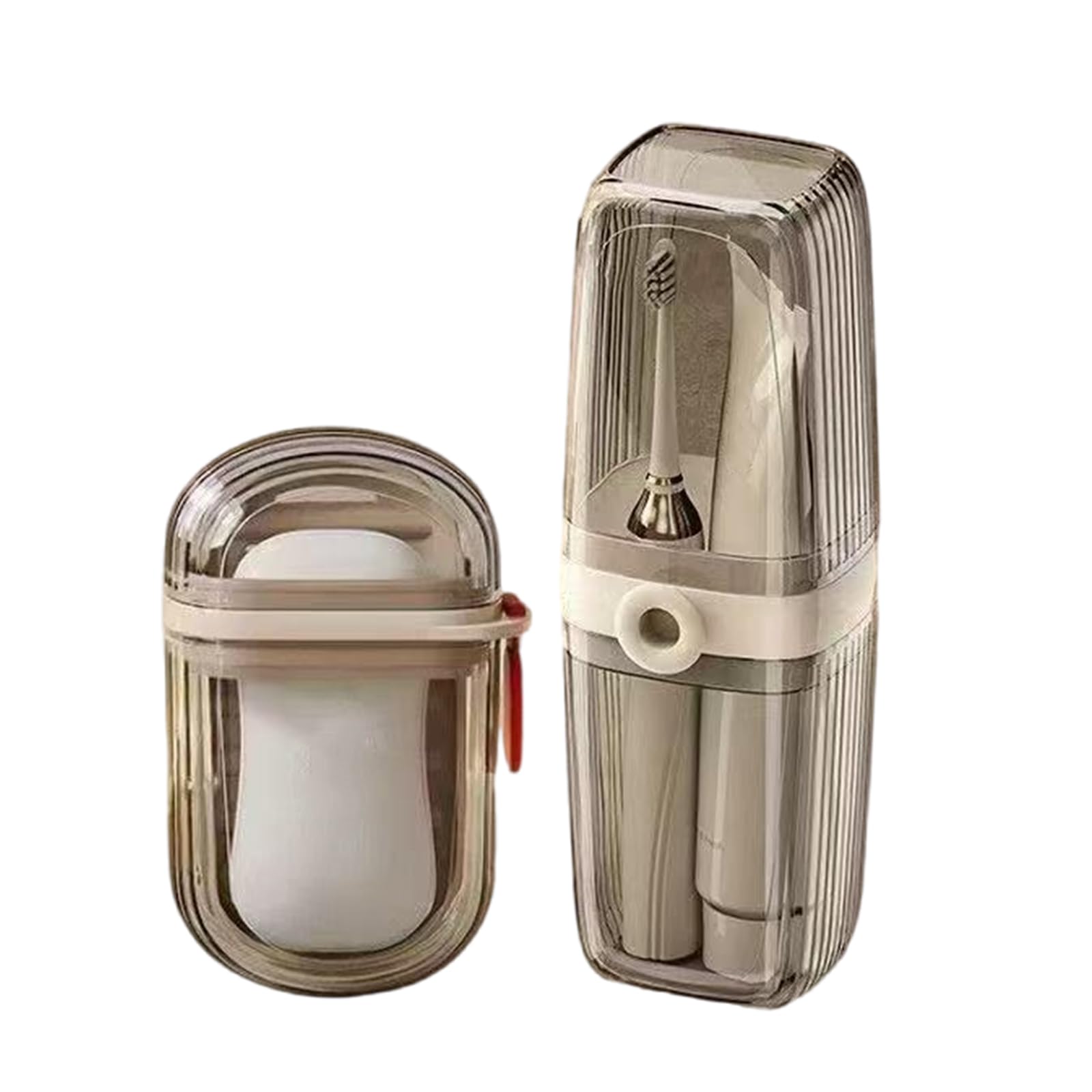 Uqezagpa 2Pcs Toiletry Organizers Set Compact Soap Dish Box And Toothbrush Holder Cup For Travel Gym Camping And School