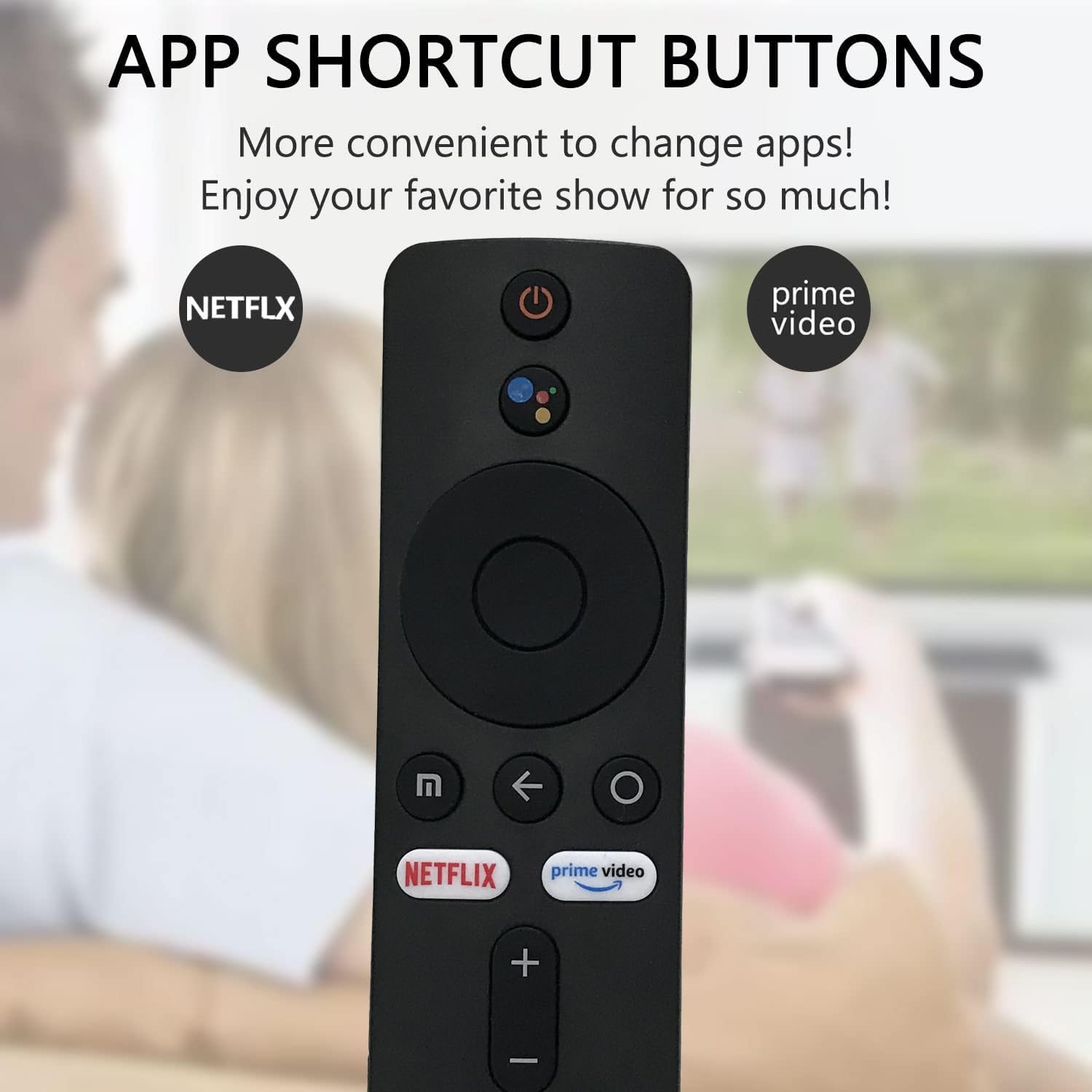 Replacement Remote Control for Xiaomi Mi TV Stick Xiaomi MI Box 4S 4K (with Voice Function), Black - Image 2