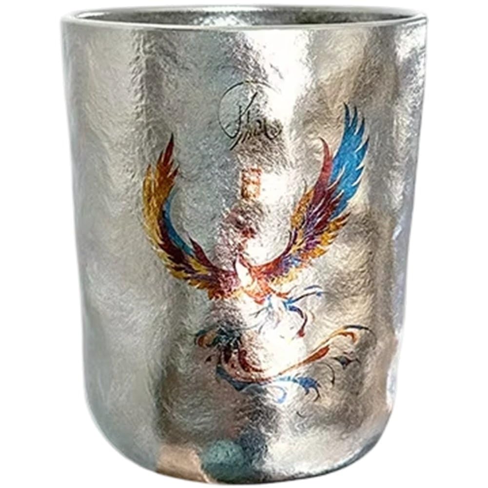 Mug Portable en Titane À Motif Dragon, Tasse À Café/bière Légère pour Boissons Froides, Idéale pour Maison Le Camping.