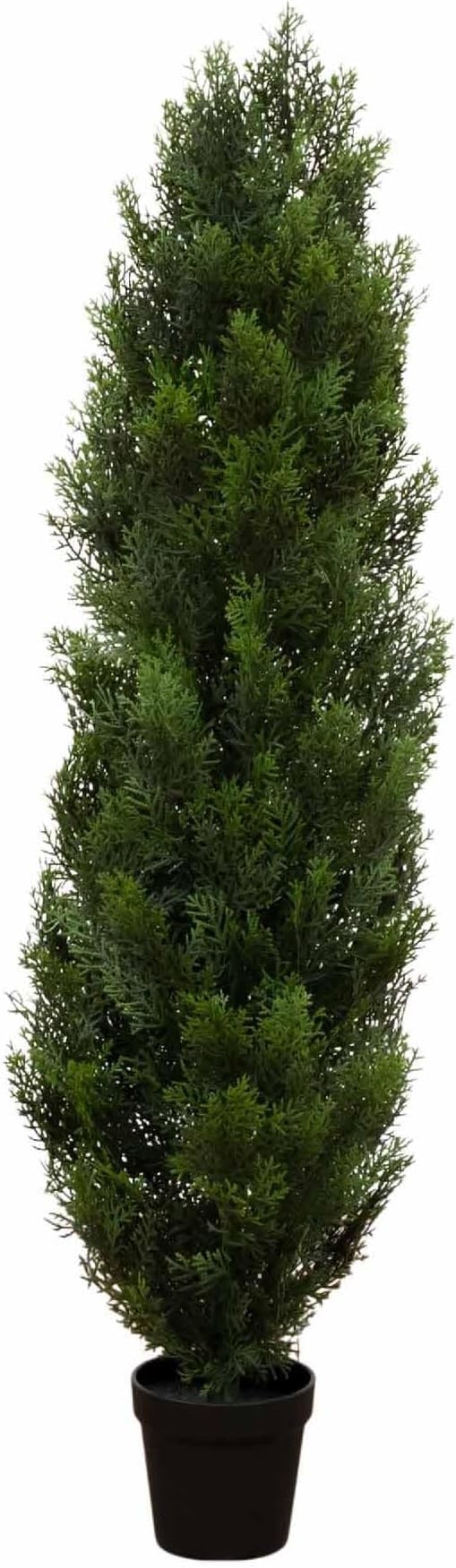 Nearly Natural 4ft Faux Cedar Tree in Nursery Planter, UV Resistant Artificial Pine Tree for Outdoor Front Porch Patio Entryway Decor