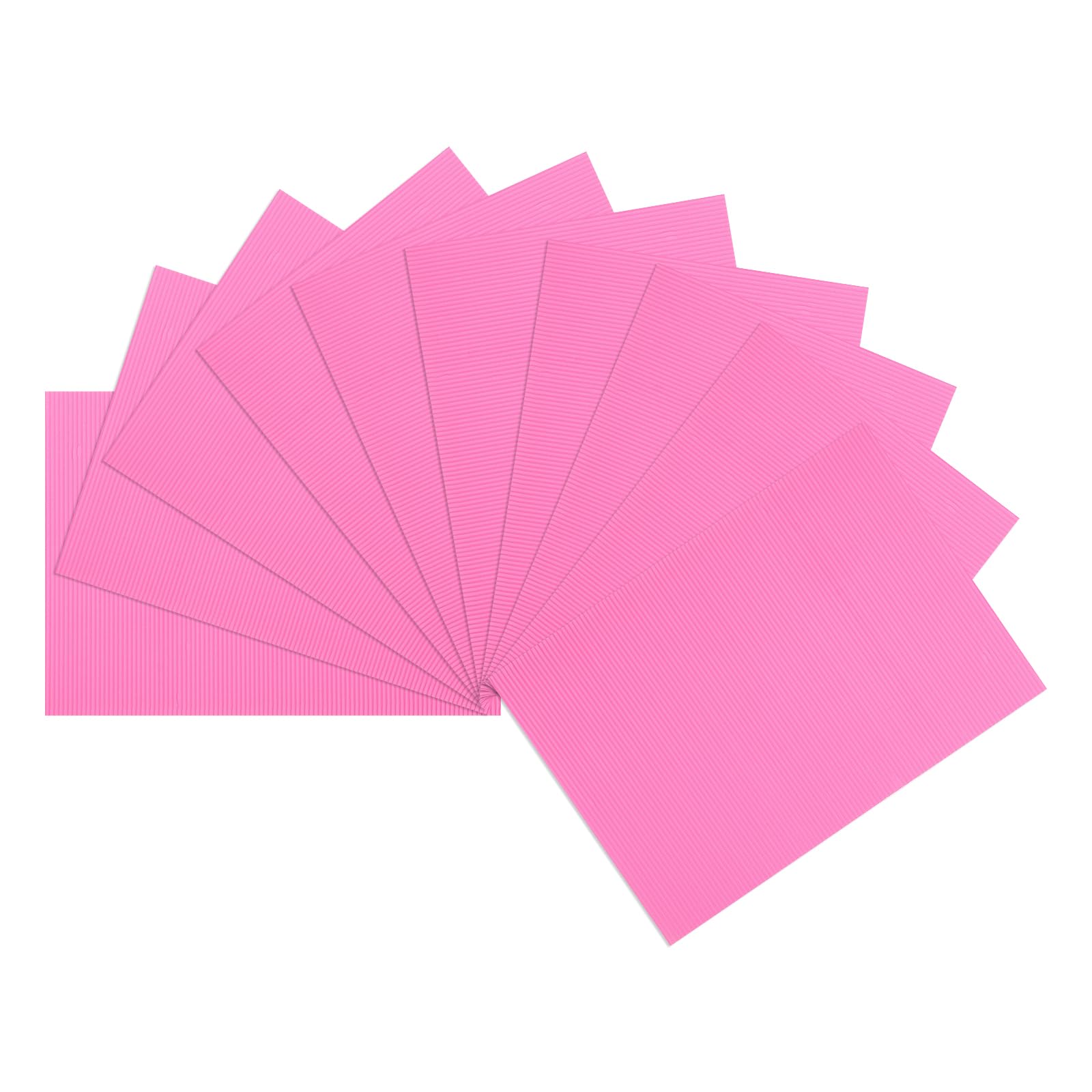 uxcell 10pcs Corrugated Cardboard Paper Sheets,Pink,14 inch x 10inch,for Craft and DIY Projects