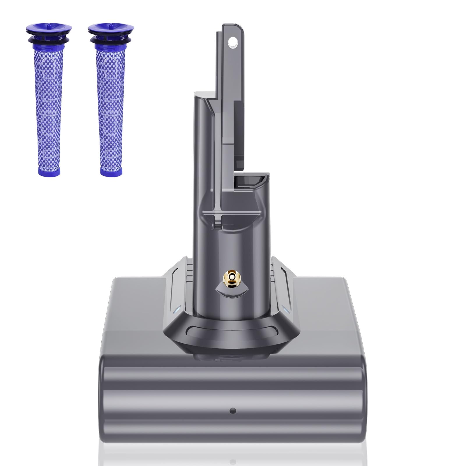 Akku für Dyson V7, Ersatzakku für Dyson V7 SV11 Staubsaugern(mit 2 Filter) | Ersatz für Dyson V7 Akku, Hochkapazitäts Akku Kompatibel mit Animal Motorhead Absolute Trigger Fluffy Mattress Staubsaugern