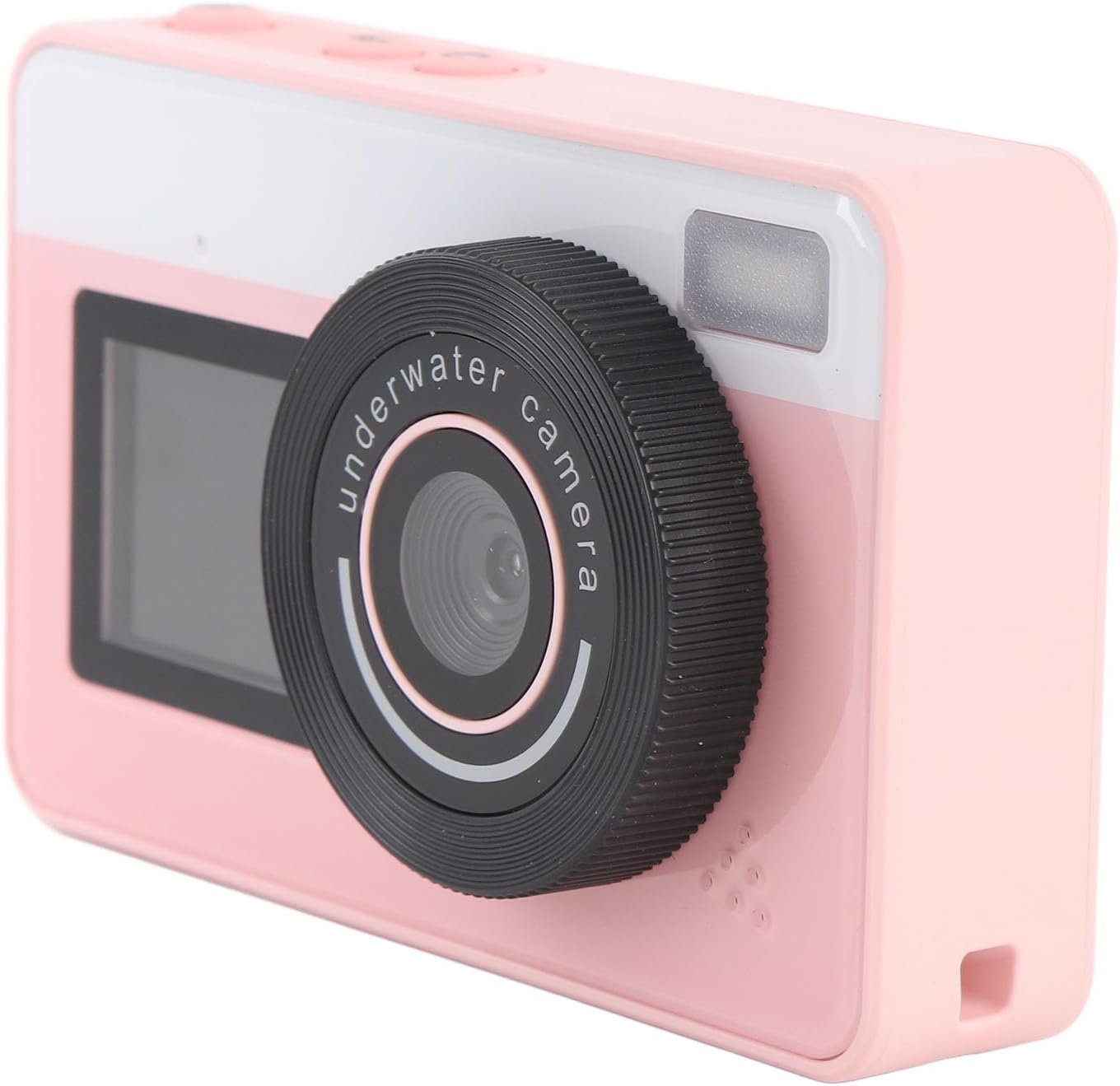 Kids Underwater Camera, IP68 Water Proof Camera for Swimming Snorkeling, 48MP 18X Zoom Digital Camera Dual Screen, for Students, Underwater Enthusiasts, with 32GB Card (Rose)