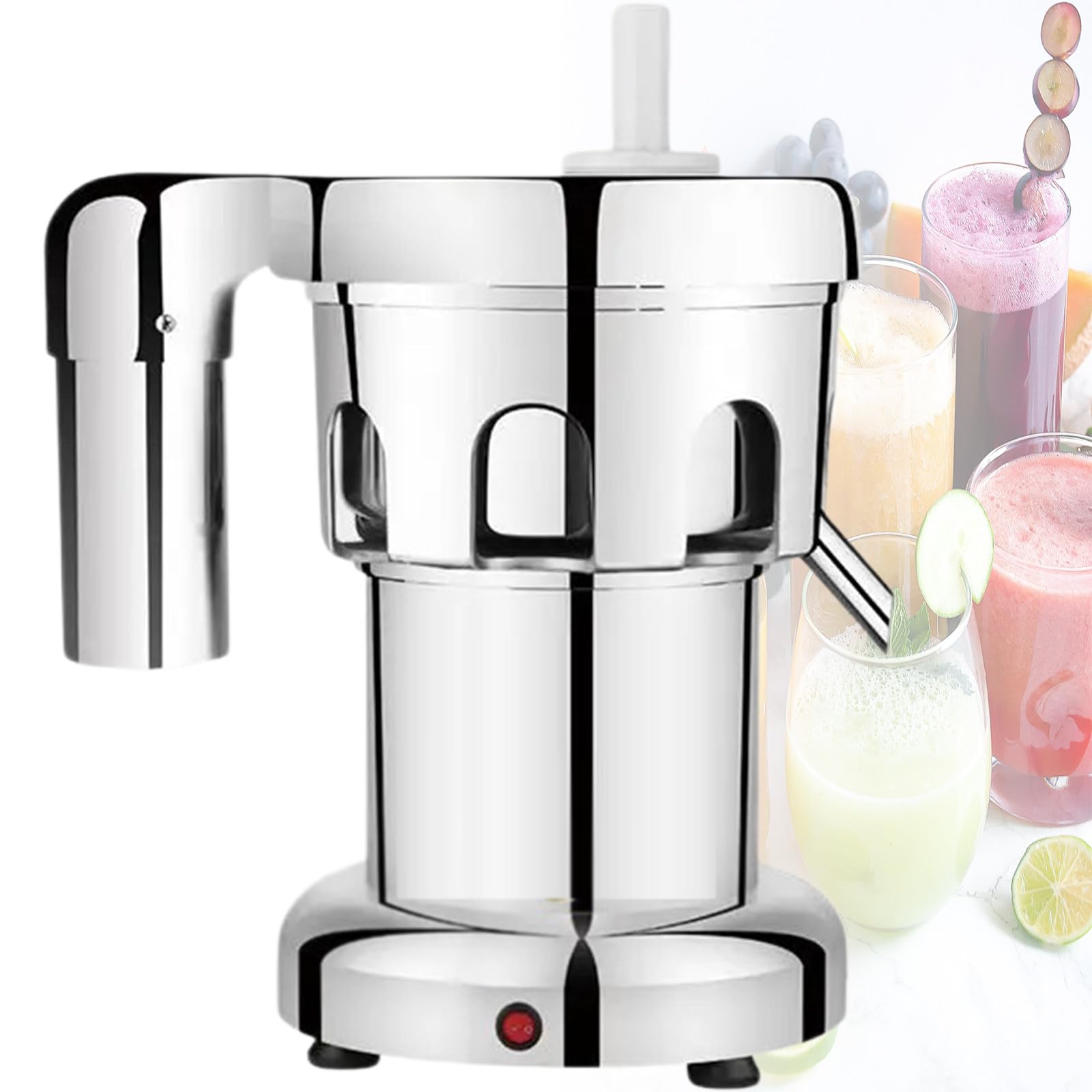 Extractor de Jugos de Acer, Canal de AlimentacióN Grande de 2 litros, Extractor de Jugos CentríFugo en Acero Inoxidable, para Uso Profesional en Restaurantes Y CaféS A-2