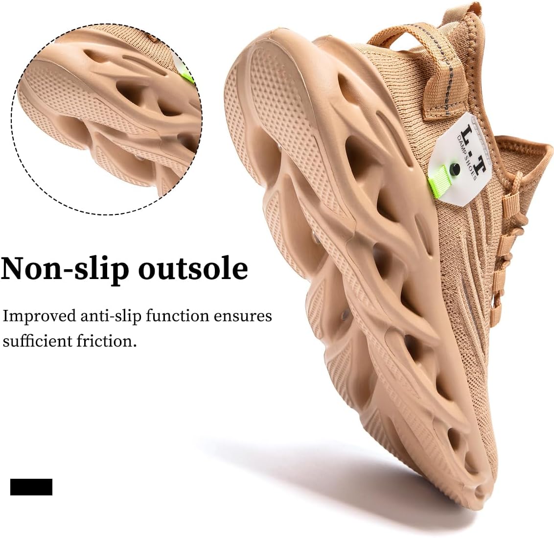 Mens Slip On Running Sneakers Walking Shoes Athletic Gym Non Slip Workout Tennis Comfortable Fashion Lightweight Breathable Mesh - Image 5