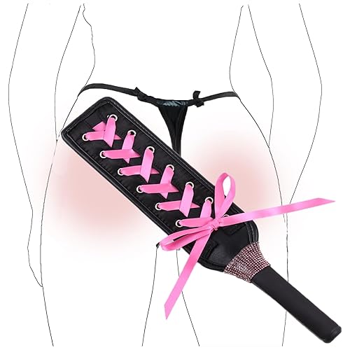 MFMYEE SM Bondage Paddle - Leather Spanking Paddle, Fetish Slave Spanking Paddle, Paddle for Spanking Adults, BDSM Paddle Flogger Whip for Couples Extreme Sex Toys