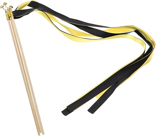 Vista 71 de MECCANIXITY 15 palitos de cinta de boda para fiesta de boda, serpentinas para boda, fiesta, celebración, amarillo