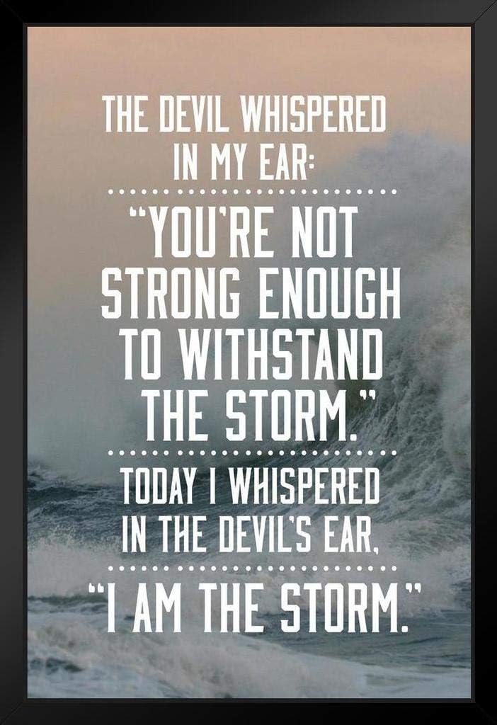Quote I Am The Storm Buy I Am The Storm Quote Ocean Sea Photo Motivational Inspirational  Teamwork Inspire Quotation Gratitude Positivity Support Motivate Sign Good  Vibes Carpe Diem Stand Or Hang Wood Frame Display 9X13 Online In