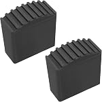 PATIKIL Step Ladder Foot Mat, 2 Pack Herringbone Ladder Feet Cover Non-Slip Rubber Cap Thick Ladder Leg Accessories Replacement for Ladder Protection, Black