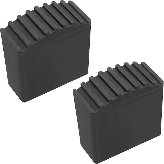 PATIKIL Step Ladder Foot Mat, 2 Pack Herringbone Ladder Feet Cover Non-Slip Rubber Cap Thick Ladder Leg Accessories Replacement for Ladder Protection, Black