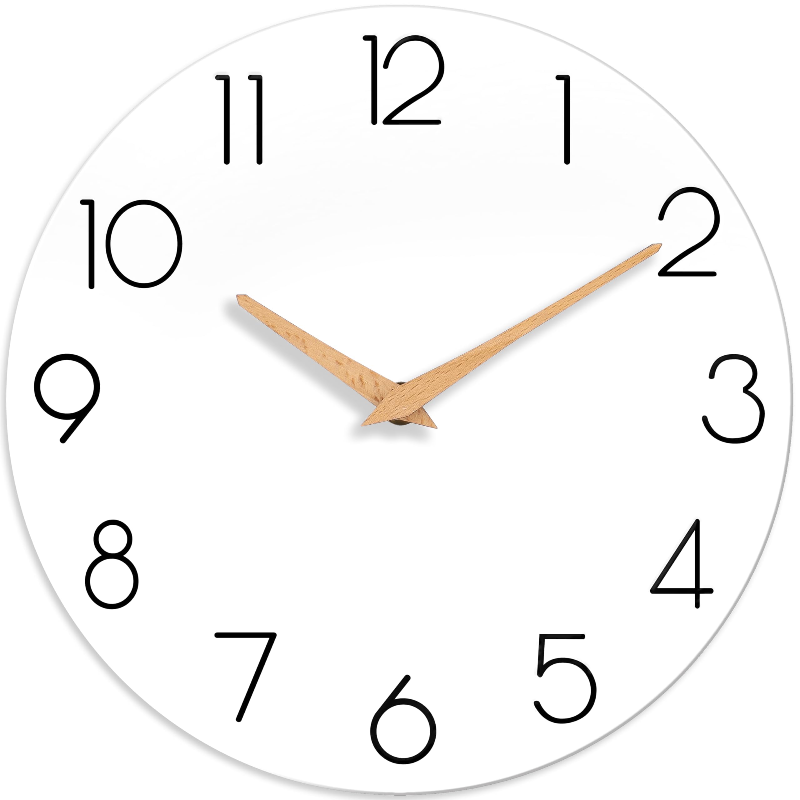 Horloge murale moderne design minimaliste blanc mat cicininc 35,6cm