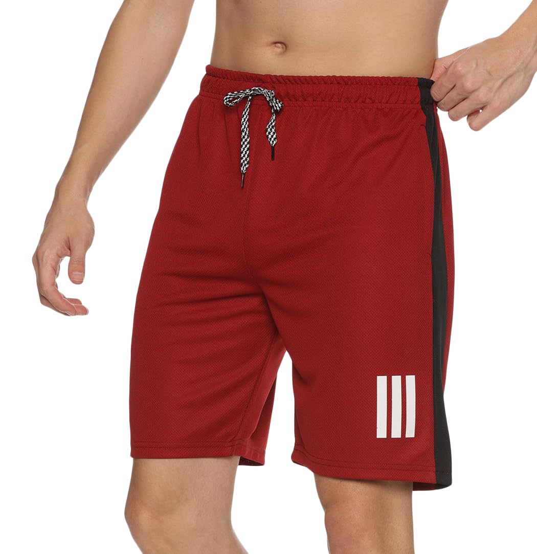 Polyester Sports Shorts for Boys & Girls with Zipper Pockets