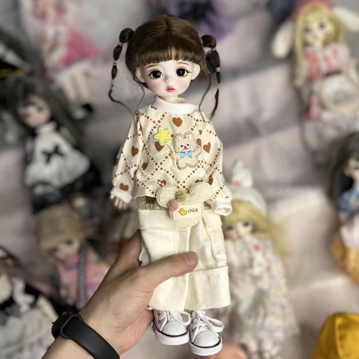 BJD Doll 1/6 Smart Dolls 11.8 Inch Ball Jointed Doll Cute DIY Toys with Clothes Outfit Shoes Wig Hair Makeup, Boxed Cute Dolls (XIAOXIONG)