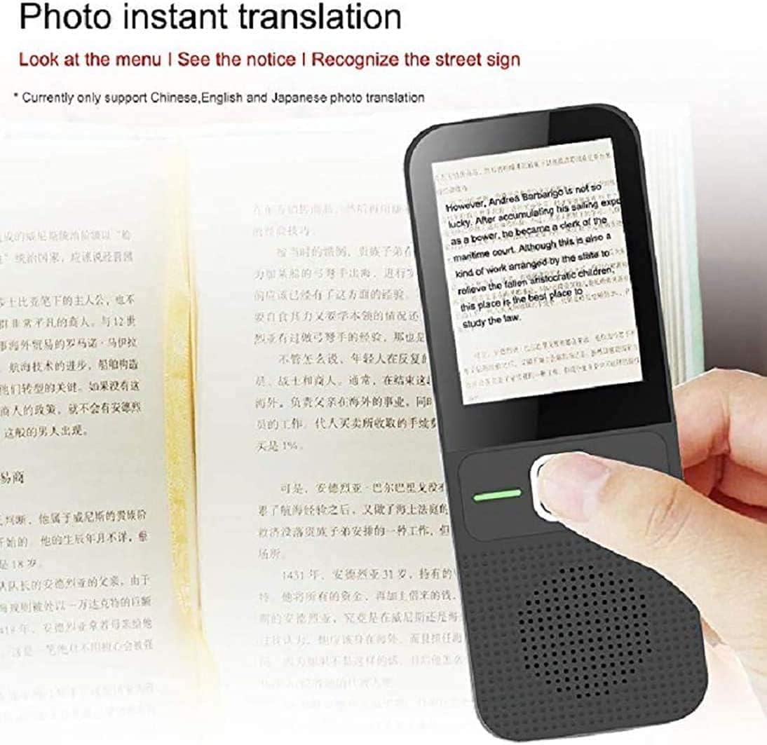 Portable Language Translator Device 137 Languages Mini Smart WiFi Voice Translator with 2.4 Inch Touch Screen Voice/Text/Recording Needed Hopeful charitable,