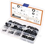 760-Pcs [9 Tailles] Kit d'assortiment de matériel en acier plat en alliage de zinc noir - M2 M2.5 M3 M4 M5 M6 M8 M10 M12