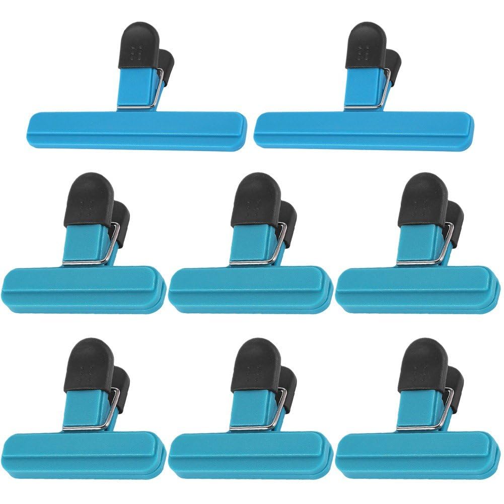 Hrippy 8pcs Snack Sealing Plastic Clips Portable Storage Food Sealer Clamp Food Packet Clips Kitchen Tool Accessories