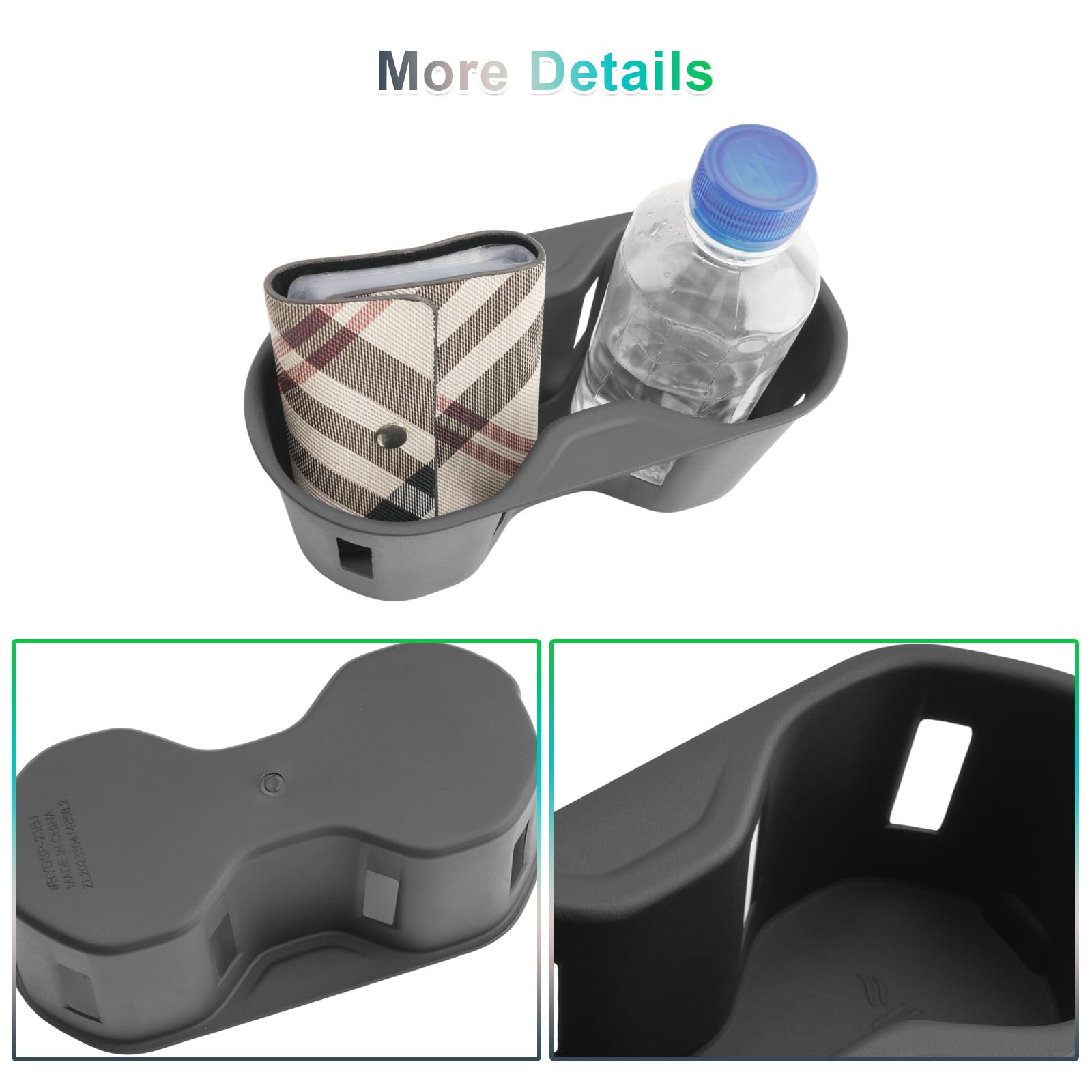 GAFAT Compatible con BYD Seal U DM-i EV 2024 2025 2026 funda protectora para portavasos, Seal U DMi 2025 TPE de goma blanda para consola central, soporte para vasos original de reserva de 4 agujeros