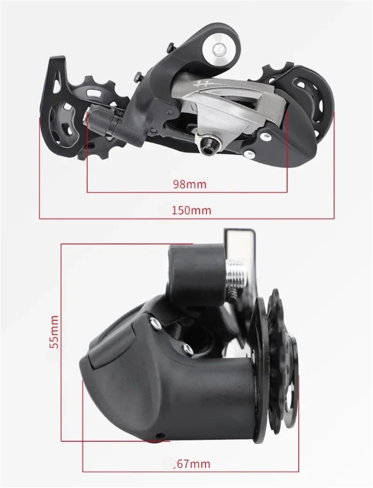 Generico Deragliatore Posteriore Bici 7 8 9 10 11 velocità Ruota Guida Silenziosa MTB Parti del Cambio Bici da Strada