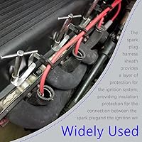 Vista 6 de 8 fundas protectoras de alambre para bujías, funda protectora de protección térmica, cubierta térmica de bujías de 1200 grados, cubierta