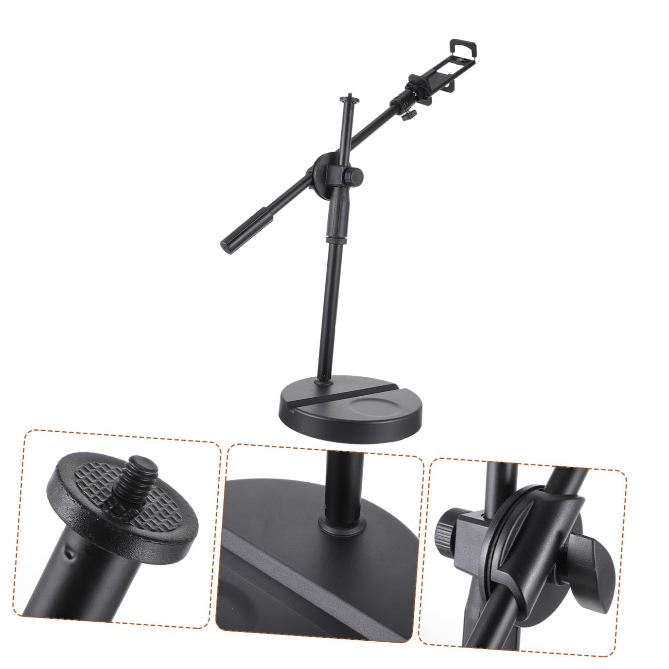 Hemobllo Nexowo Soporte Movil para Teléfono Soporte de Teléfono para Grabación de Vídeo Base Pesada Acero Inoxidable y Abs