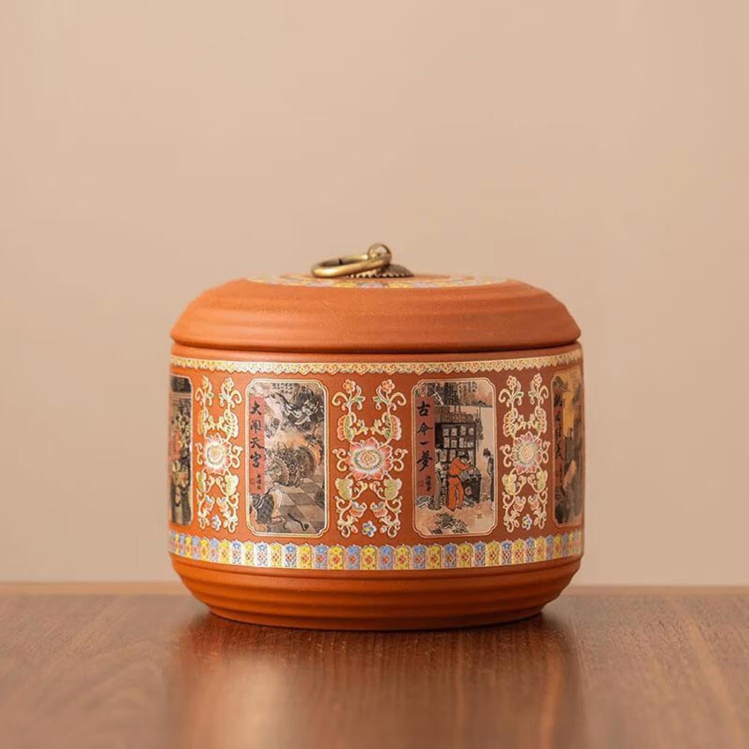 Purple Clay Tea Canister, 650ml 22.1oz, Sealed Jar Household Storage Tank