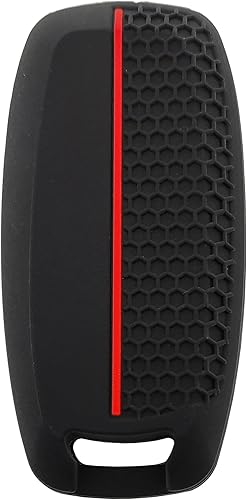 Miniatura 4 de Funda protectora de silicona para llavero Nissan Pathfinder Rogue Kicks 2023 2024 (negro + azul)