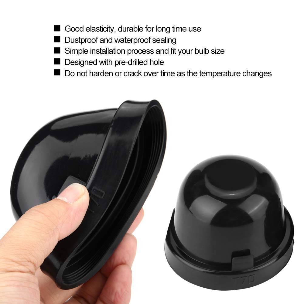 The Lord Of The Tools 2 Piezas Cubiertas Antipolvo Para Faros Delanteros LED H4 De Goma De PVC Impermeables A Prueba De Polvo Tapa De Faro De 80mm
