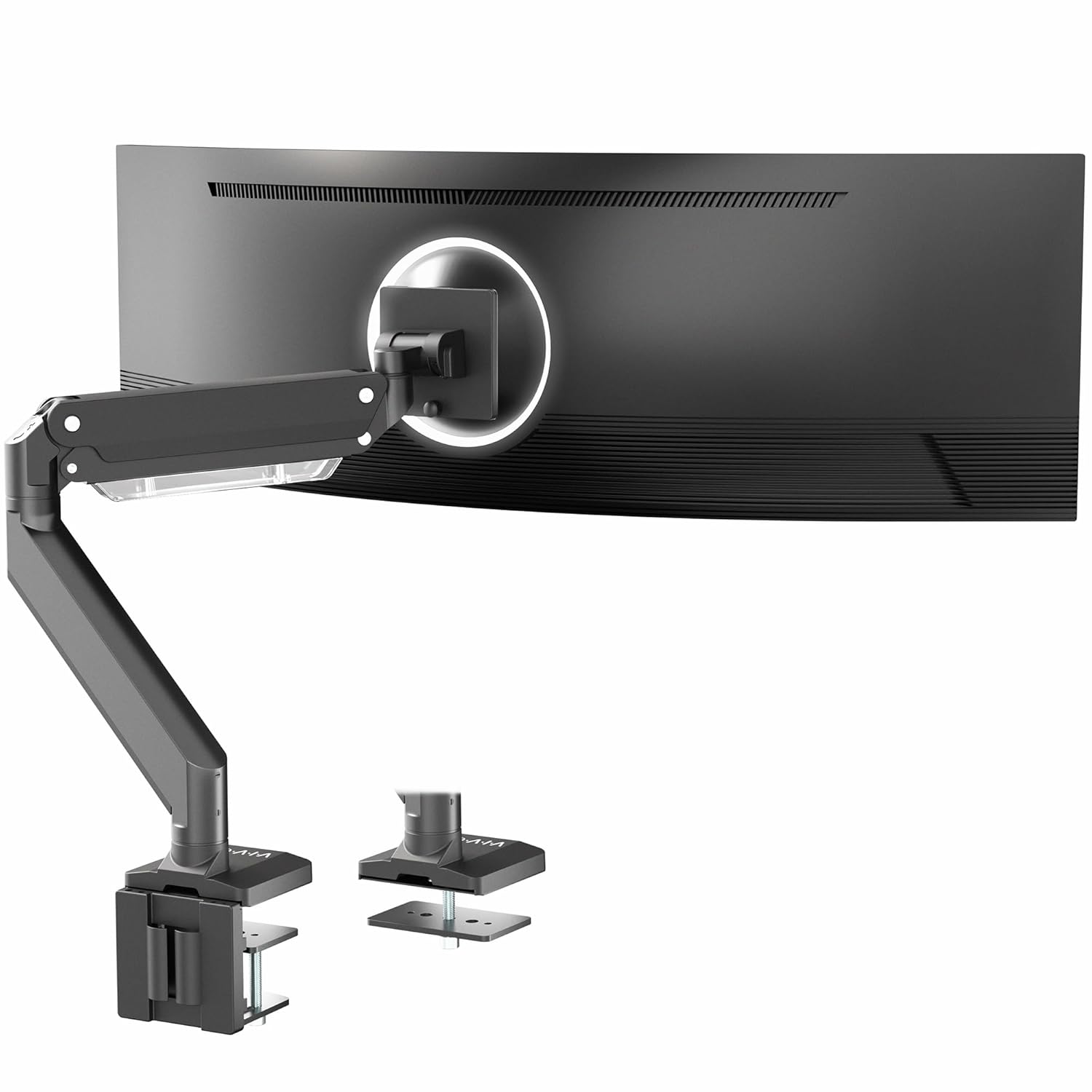 VIVO Premium Aluminum Monitor Arm for Ultrawide Screens up to 49 inches and 33 lbs Heavy Duty Single