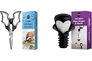 Elizabat Kitchen Scissors and Count Corkula Wine Bottle Stopper