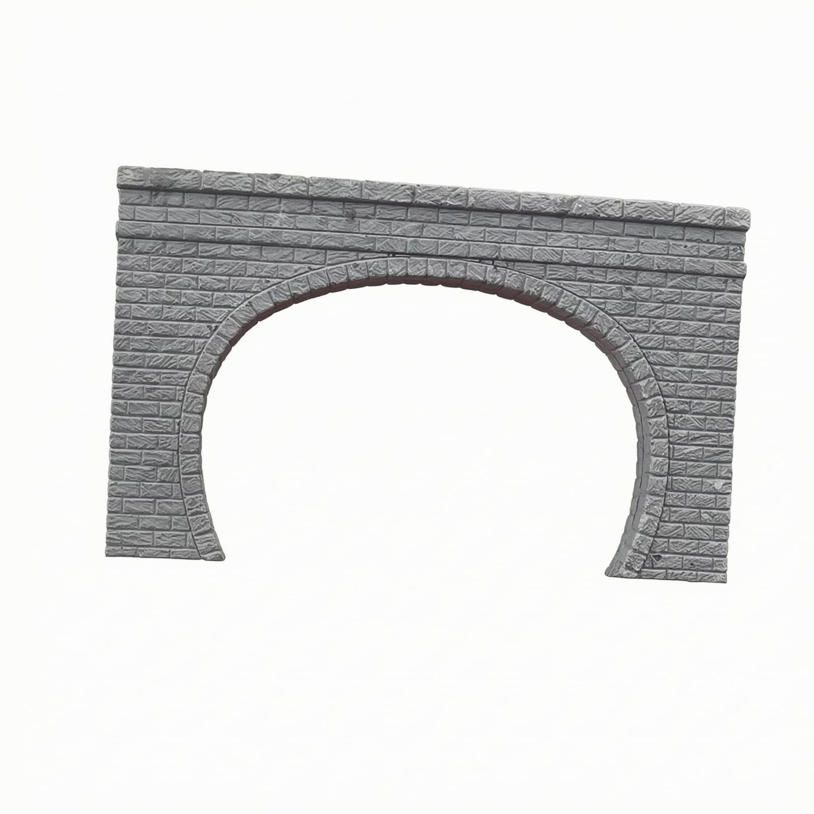 Pezzo di diorama costruito in gesso con scena del tunnel ferroviario in scala N con ampio ingresso ad arco per modellismo ferroviario pista letto carreggiata e layout scenici personalizzati