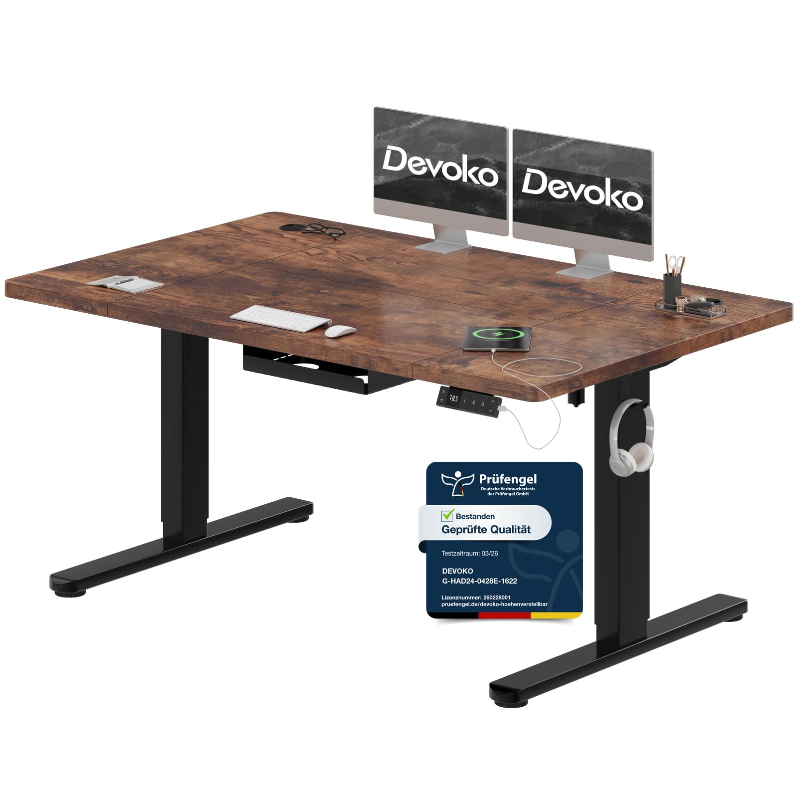 Devoko Schreibtisch Höhenverstellbar Elektrisch