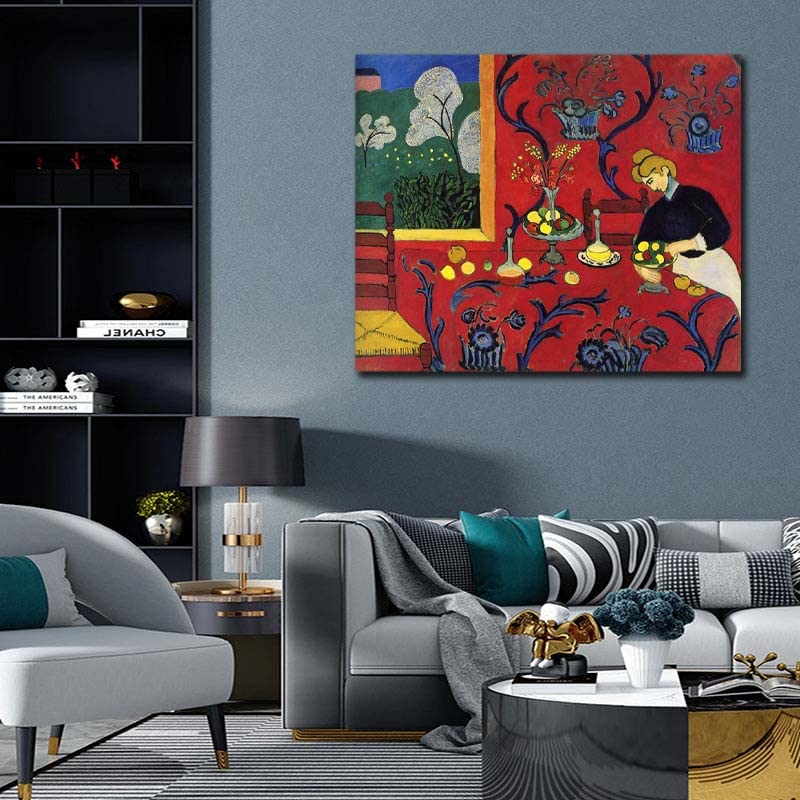 Amazon.co.jp: アンリ・マティス《赤のハーモニー》油絵名画 複製画