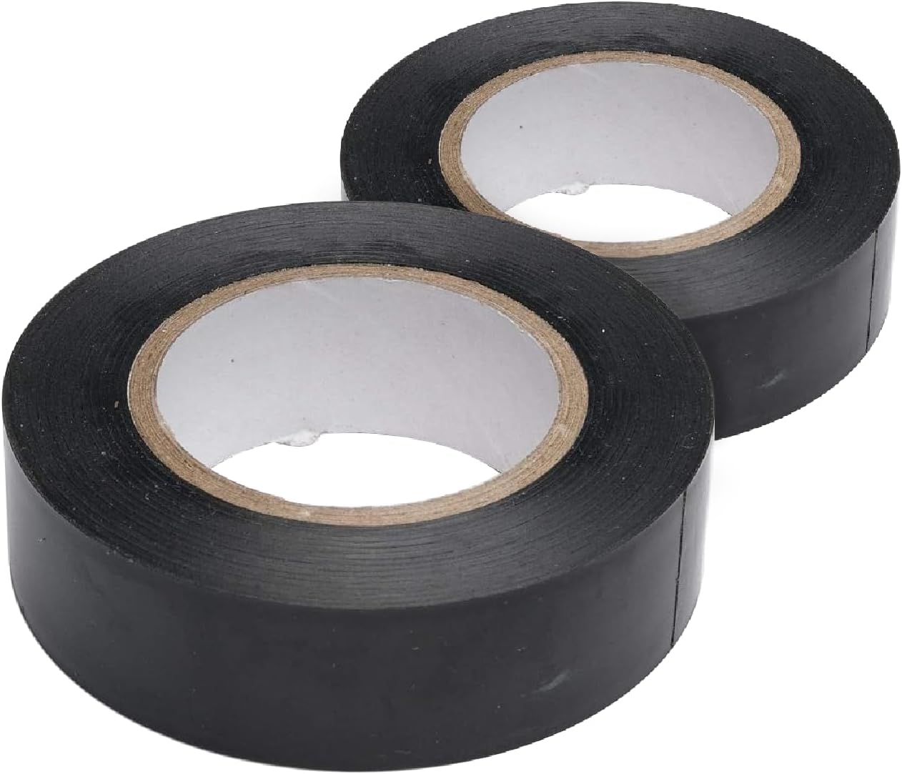 Merriway BH07515 (2 Pcs) Black PVC Electrical Insulation Tape 19mm x 5M (3/4 inch x 195 inch/ 16.25ft) - Pack of 2 Pieces