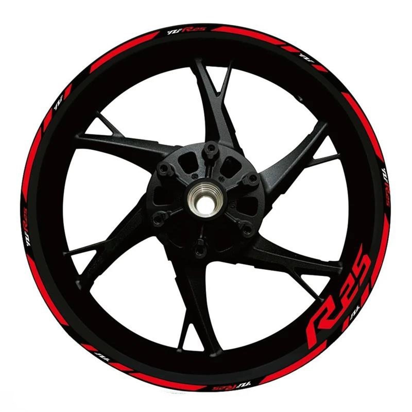 Stickers Motorcycle Accessories Wheel Stickers Reflective Decals Rims for Yamaha R25 WZF25(Style 20)