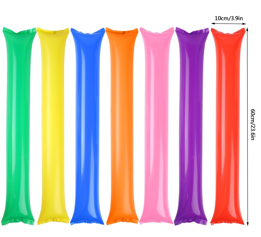 140 szt. Thunder Sticks, pogrubione kije cheering Team Spirit Boom Sticks, plastikowe kije dopingujące, nadmuchiwane pioruny, sportowe okrzyki koszykówki, imprezy piłkarskie, imprezy taneczne