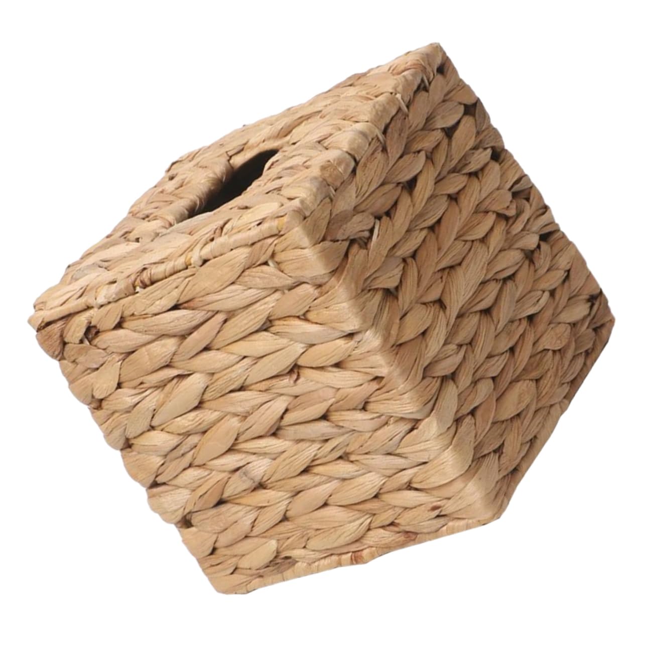 IMIKEYA Cestino Porta Fazzoletti Rettangolare Intrecciato Mano in Giunco Naturale Contenitore Di Tessuti Decorativo Per Casa Stile Country Organizer Salvaspazio Per Desktop